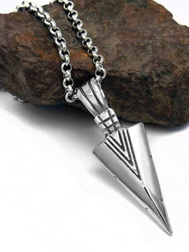 Korean Arrow Necklace Stainless Steel Pendant Short Keel Chain Men's Retro Jewelry